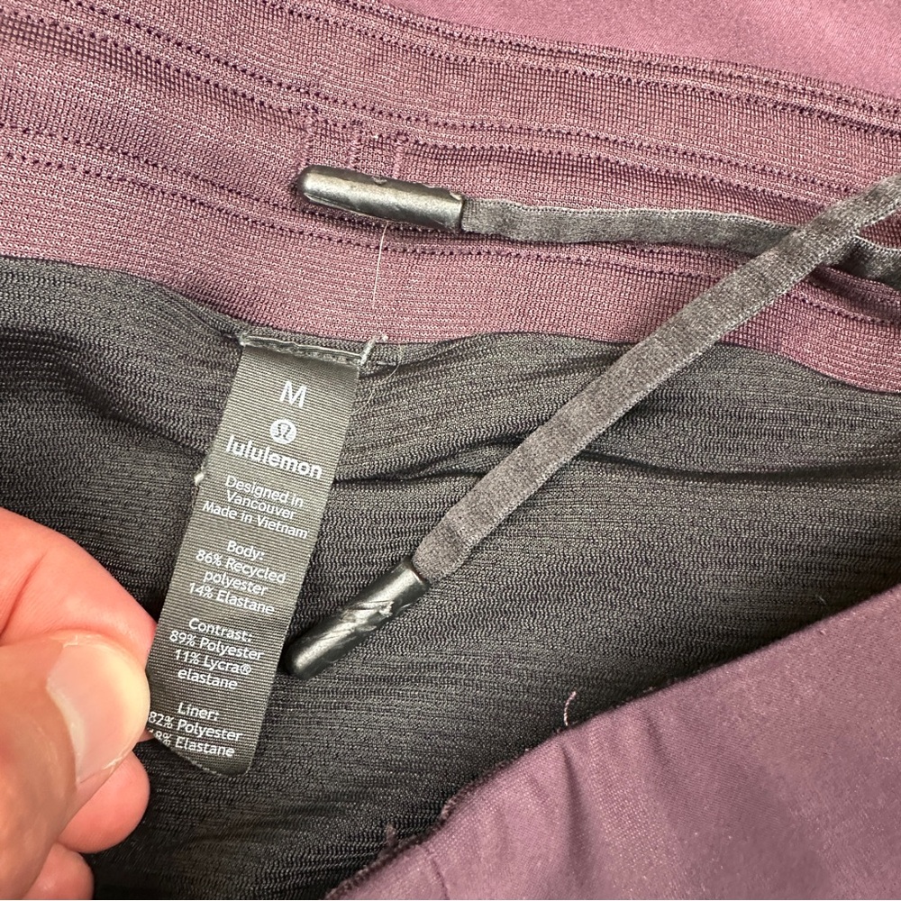 Lululemon Athletica Plum T.H.E. Lined Athletic Shorts 9” Inseam - Picture 4 of 5